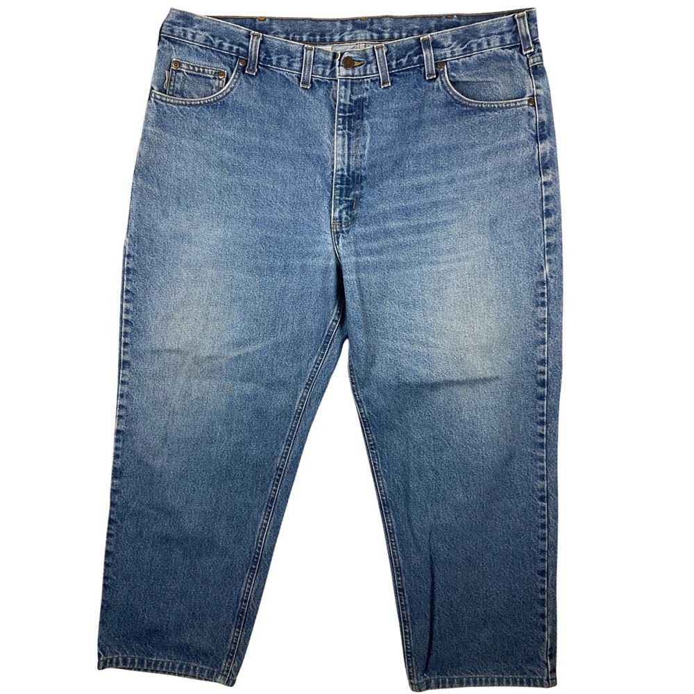 Carhartt Relaxed Fit Jeans Mens 44x30 (fits 42x26) Blue Medium Wash B13 DST